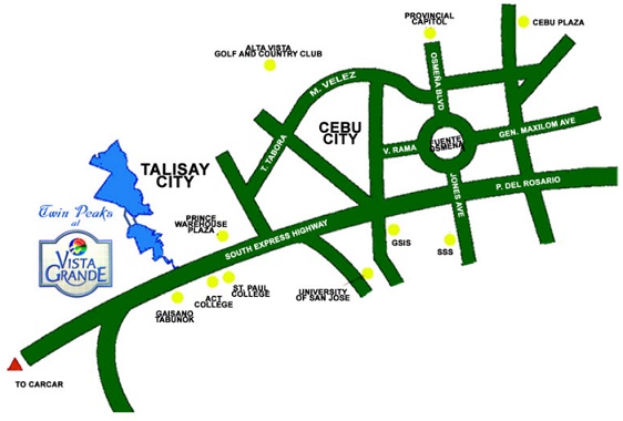 Bulacao Cebu City Map Vista Grande Phase 1 In Bulacao, Pardo Cebu - Cebu Sweet Homes